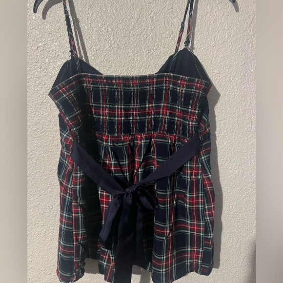 Hollister Red and Blue Plaid babydoll top - Picture 6 of 6